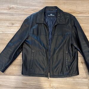 Dockers Men's Black Genuine Leather Jacket